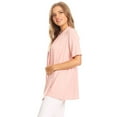 thumbnail image 3 of Women's Jersey Short Sleeve Solid Open Front Draped Casual Work Office Wear Cardigan MADE IN USA (S-3XL), 3 of 5