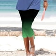 thumbnail image 2 of HBFAGFB Cropped Pants Womens Fashion Summer Gradient Print Leggings Drawstring Yoga Pants Green Size S, 2 of 5