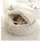 thumbnail image 2 of Perrera de peluche, nido de cristal cálido, redondo, paquete medio, nido para gatos, nido para perros, nido de felpa redondo para dormir profundamente, nido para gatos, 2 of 3