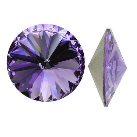 Swarovski Crystal, #1122 Rivoli Fancy Stones 14mm, 2 Pieces, Tanzanite Foiled