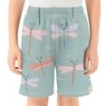 BZSMCE Adjustable Drawstring Casual Shorts With Dragonfly Line Pattern ...