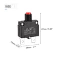 thumbnail image 2 of Unique Bargains Circuit Overload Protector 16A AC125/250V DC32V Push Button Thermal Circuit Breaker with Waterproof Caps 3pcs, 2 of 5