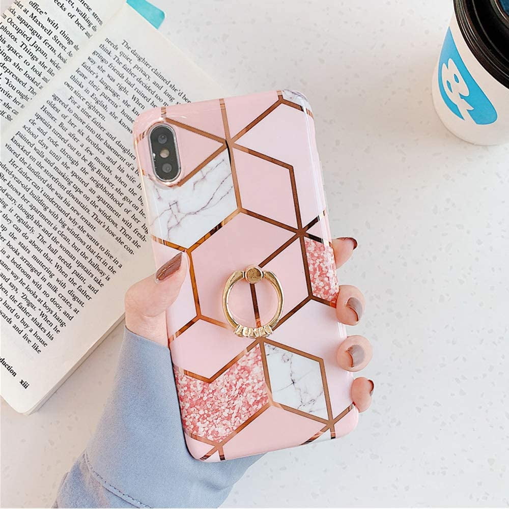 iPhone Xs Case,iPhone X Case Marble Cute Fashion Design for