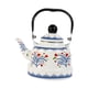 thumbnail image 4 of Hervidor de agua de té de esmalte hervidor de agua caliente, 1.7L, hervidor de estufa, elegante, decoración de la cocina decoración de hojas de hojas Estilo B, 4 of 10