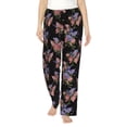 thumbnail image 2 of Goofa Bouquet Printed Soft Pajama Pants for Women, Wide Leg Comfy Casual Lounge Yoga Pants-Medium, 2 of 9