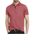 thumbnail image 1 of pstuiky Camisas de manga corta para hombre, Blusa informal de cuello redondo y manga corta con bolsillos y colores contrastantes para hombre camisas casuales para hombre xl, 1 of 6