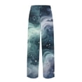 thumbnail image 4 of Domzest Mens Halloween Pajama Pants Halloween Graphic Wide Leg Pajama Bottoms Drawstring Elastic Waisted Funny Pj Bottoms Blue S, 4 of 5