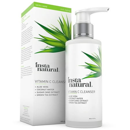 InstaNatural Vitamin C Cleanser, Anti Aging Brightening Face Wash, 6.7