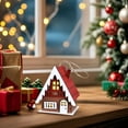 thumbnail image 4 of Gnwei Pre Lit Christmas Village Decor: 3D Wood Houses with Lighted - Christmas Decorations Indoor - White Xmas Holiday Farmhouse Rustic Decor for Home Table Room, 4 of 4