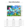 thumbnail image 2 of Lsque Mario Print Flannel Throw Blanket, Ultra-soft Blanket for Bed, Couch, Car, Hypoallergenic Anti-pilling blanket-40"x30", 2 of 8