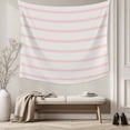 thumbnail image 5 of Pink Striped Small Tapestry for Bedroom Wall Hanging Tapestry, Rustic Pink Stripe Modern Art Beige Ceiling Backdrop Tapestries Poster Blanket Wall Decor for Teens Room Living Room Dorm 23" x 28", 5 of 8