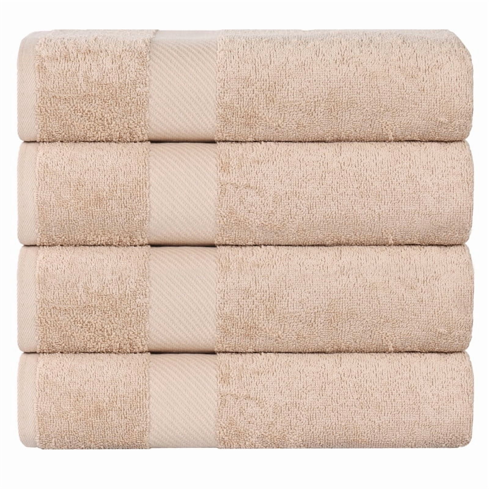 Superior Kendell Egyptian Cotton Bath Towels, Set of 4, Fawn