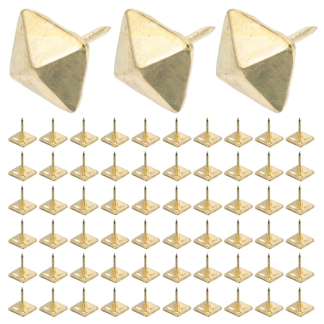 COMPUKAS 100Ud Clavos De Tapicería Dorados Con Cuadrada Para Muebles Y Hogar