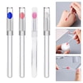 thumbnail image 2 of 5pc Ergonomic Handle Silicone Lip Brush Lip Balm Applicators Lipsticks Perfect For Daily Makeup And On Travel Touches Up, 2 of 9