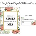 thumbnail image 2 of Inkdotpot How Many Kisses For The Soon To Be Mrs Floral White 1 Sign + 30 Cards Bridal Shower Game, 2 of 4
