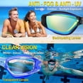 thumbnail image 4 of Gafas de natación negras o azules para adultos, hombres, mujeres, jóvenes y niños. Lentes antivaho, impermeables y con protección., 4 of 5