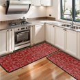 thumbnail image 3 of Kitchen Rugs Sets Of 2,Red Christmas Scene Pattern Anti Fatigue Kitchen Mat Rugs Non Slip Washable,Decorative Kitchen Floor Mats for Kitchen,Sink,Laundry,17"x47"+17"x47", 3 of 5