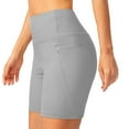 thumbnail image 1 of AOMPMSDX Yoga Shorts Women Tummy Control Athletic Stretchy Gym Shorts with Pockets Solid Color Yoga Shorts, 1 of 4