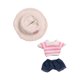 thumbnail image 3 of Ropa para muñecas de 6 pulgadas Hugo azul con sombrero y pantalones, 3 of 9