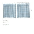 thumbnail image 7 of VHC Brands Annie Blue Buffalo Check Farmhouse Tier Kitchen Curtain Set 24x36, 7 of 7