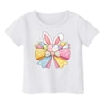 thumbnail image 6 of Girls' Easter T Shirt Sports Outdoor Rabbit Egg Print Pattern Crew Neck Short Sleeve White 10Y-11Y, 6 of 6