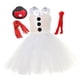 thumbnail image 1 of Vestido de malla de muñeco de nieve navideño, conjunto de vestido para niñas, vestido de elfo navideño COS, disfraz de escenario festivo, 1 of 6