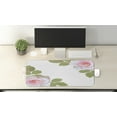 thumbnail image 2 of Floral Computer Mouse Pad, Romantic Theme of Roses and Leaves Symbolizing Love Passion, Rectangle Non-Slip Rubber Mousepad Large, 31" x 12" Gaming Size, Coral Pale Olive Green, by Ambesonne, 2 of 2