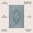 thumbnail image 4 of JONATHAN Y SANTA MONICA 4 x 6 Area Rug, Galon Filigree - Teal/Ivory, SMB120B-4, 4 of 10