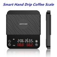 thumbnail image 1 of 2kg 0.1g Smart Drip Coffee Scale Timer Pour Coffee Electronic Kitchen Scale Double-row Display with USB Chargin Gao Jinjia LED, 1 of 2