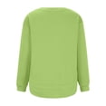 thumbnail image 4 of Lovzfmll Ladies Tops and Blouses, Womens Long Sleeve Round Neck Shirts Basic Tee Fall Tops Outfits Loose Causal Clothes Capless Solid Color Fashion Commuting Fallow Comfort Jacket Green L, 4 of 5