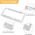 thumbnail image 3 of YOPTOP 2PCS Bling Car License Plate Frame  Sparkly Rhinestone Stainless Steel License Plate Cover/Holder  Universal for Most Cars  SUVs  Vehicles with Screw Set  Auto Accessories for Wome,white, 3 of 14