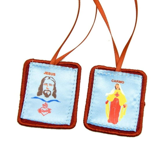 Rvaymup Red Scapular Catholic Necklace Religious Gift for Men Women First Holy Communion