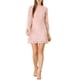 thumbnail image 1 of INSPIRE CHIC Vestido Mini Casual de Encaje Floral con Cuello Redondo y Mangas Largas para Mujeres XL Rosa, 1 of 8