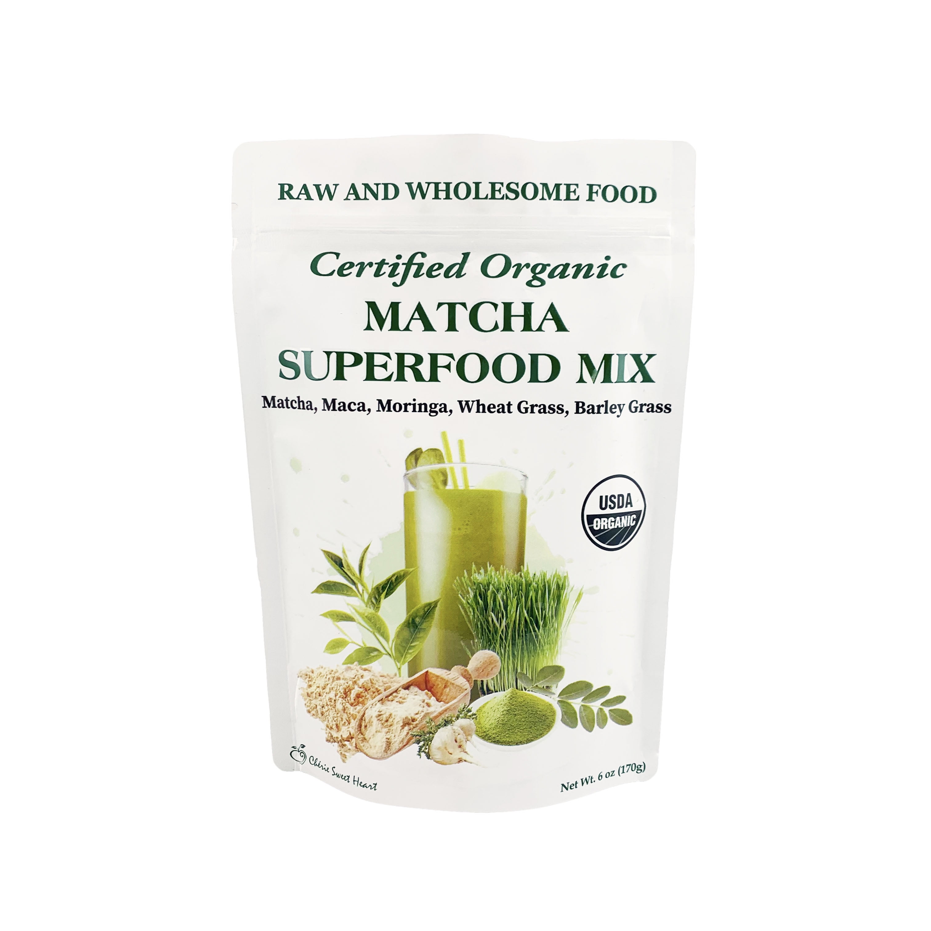 Cherie Sweet Heart Organic Matcha Superfood Mix Powder, 6 Oz Walmart