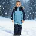 thumbnail image 5 of Rciityk Kids Toddler Snow Suit for Boys Girls Lightweight Insulated Ski Suit Windproof Hooded Snowsuit Baby Jumpsuit, 5 of 8