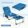 thumbnail image 3 of Gymax Folding Chaise Lounge Chair Sunbathing Recliner w/ Face Hole & Removable Pillow, 3 of 10