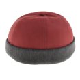 thumbnail image 2 of Unisex Biker Skullcap Gorra De Marinero Gorro Sin Ala Con Puños Enrollados Rojo Sunnimix Los hombres gorro, 2 of 8