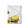 thumbnail image 2 of Cartoon Soft Flannel Fleece Blanket, Abstract Images of Construction Vehicles Machinery Trucks Bulldozer Crane, Cozy Plush for Indoor and Outdoor Use, 50" x 60", Earth Yellow Black, by Ambesonne, 2 of 5