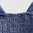 thumbnail image 5 of Nwiuh Baby Girls Denim Romper Dress Long Sleeve One Piece Jumpsuits Clothes Spring Summer (Blue, 6-12 Months), 5 of 7