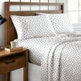 thumbnail image 2 of Brielle Home Printed 100% Cotton Percale Sheet Set Anchors Navy King, 2 of 5
