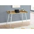 thumbnail image 3 of Monarch Specialties Computer Desk, Home Office, Laptop, Storage Shelves, 48"l, Work, Metal, Laminate, Natural, White, Contemporary, Modern, 3 of 4