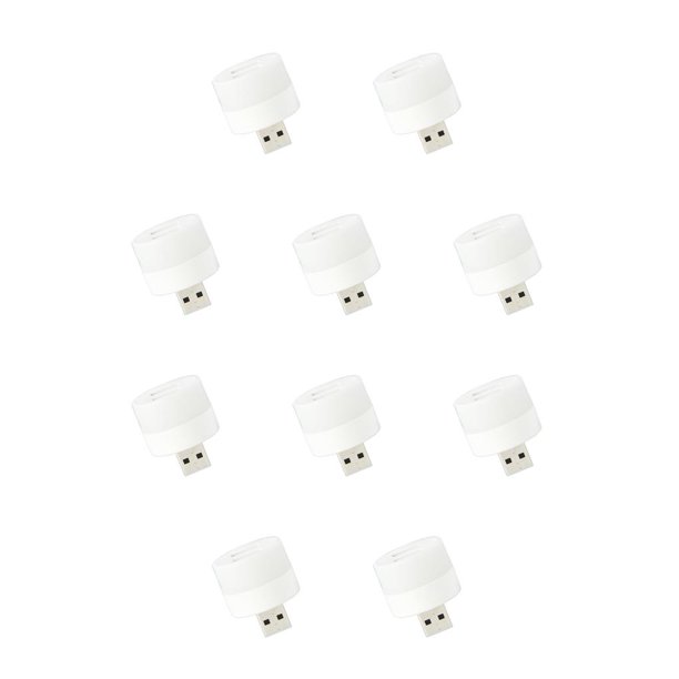Luz nocturna Wosthever 2-en-1 USB 10Conjunto Luz blanca