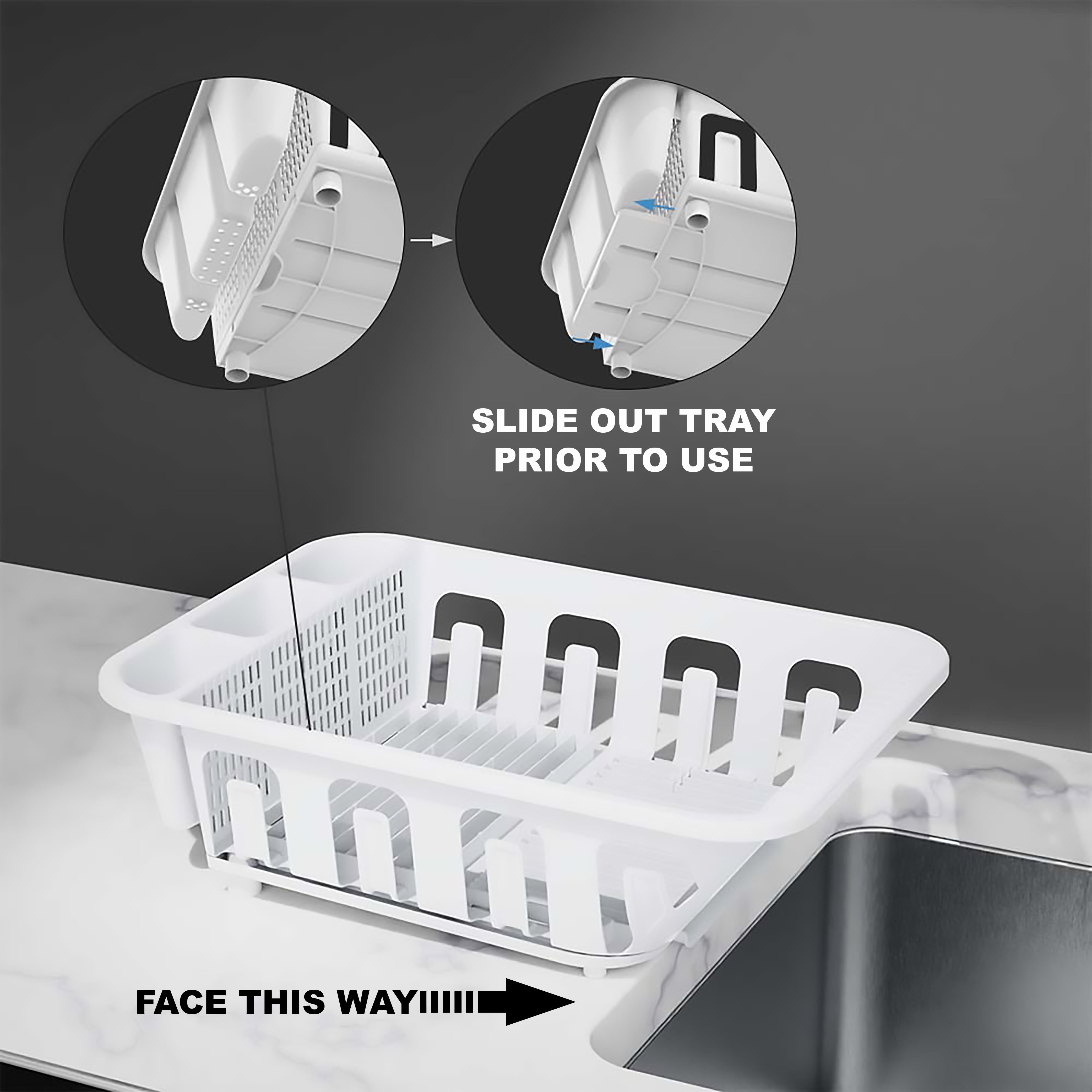 Mainstays 2-piece Plastic Sink Set with Slide-out Drip Tray (Multiple  Colors)