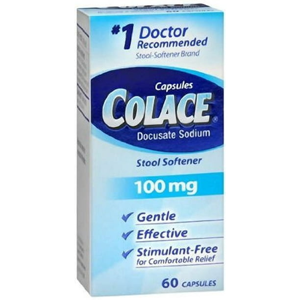 Colace Stool Softener Capsules 100 Mg, 60 Count