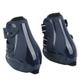 thumbnail image 1 of Botas de soporte para caballos, botas protectoras de neopreno de PU para patas de caballo para montar a caballo, entrenamiento de salto, patas traseras azul marino M, 1 of 5