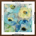 thumbnail image 5 of Art.com Fresh Teal Flowers II Art Print by Silvia Vassileva, Brown Frame Wall Art, 21" x 21", 5 of 5