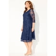 thumbnail image 3 of Catherines Women's Plus Size A-Line Embroidered Midi Dress, 3 of 4