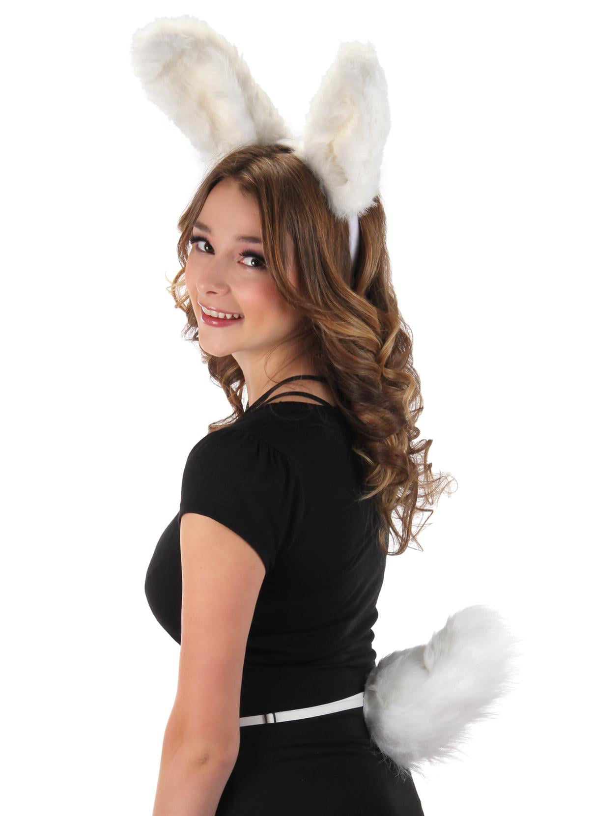New Plush Fluffy Bunny Rabbit Ears Headband Costume Accessory Dress Up SE