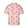 thumbnail image 3 of Balery Floral Strawberr Print Men's Hawaiian Shirts Short Sleeve Beach Shirt Relaxed Fit Vacation Button Down Shirts-3X-Large, 3 of 9