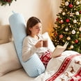 thumbnail image 5 of Minky Dots Long Cylindrical Body Pillow 39.4in, Side Sleeper Leg Support for Comfortable Sleep, 5 of 6